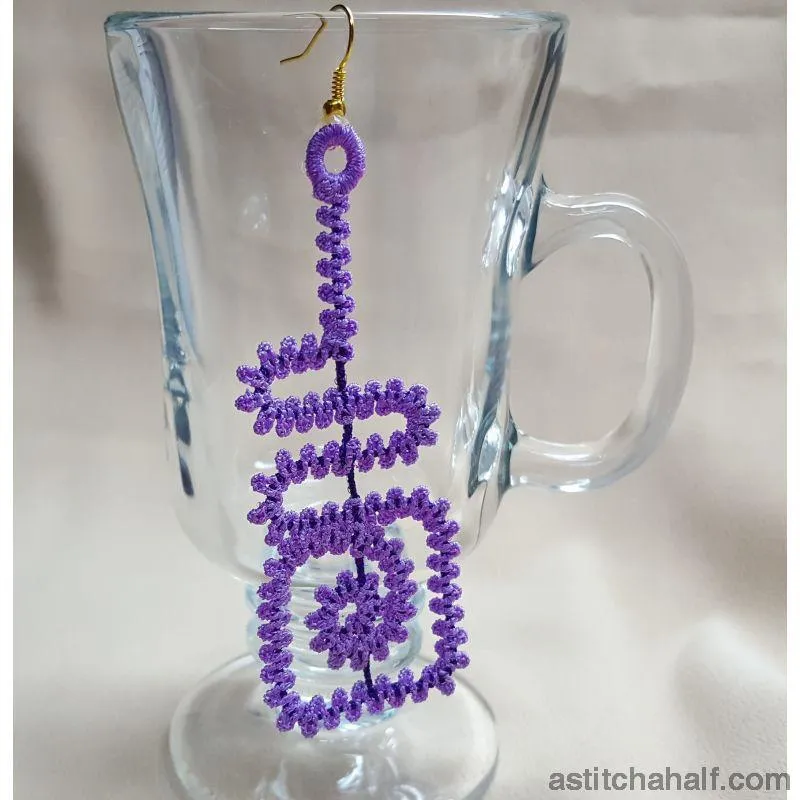 Freestanding Lace Spiral and Square Jewels