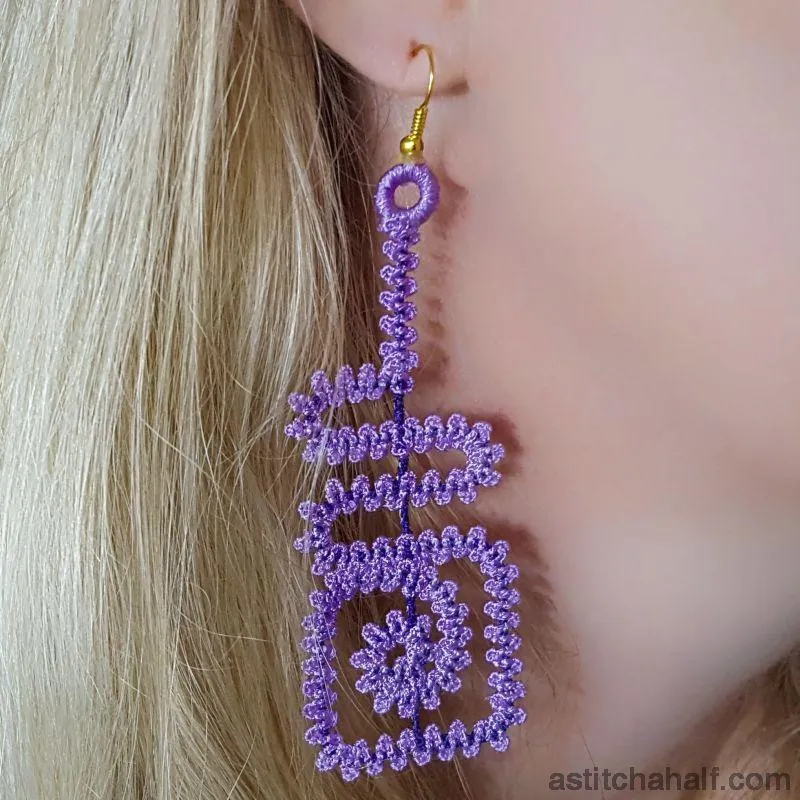 Freestanding Lace Spiral and Square Jewels