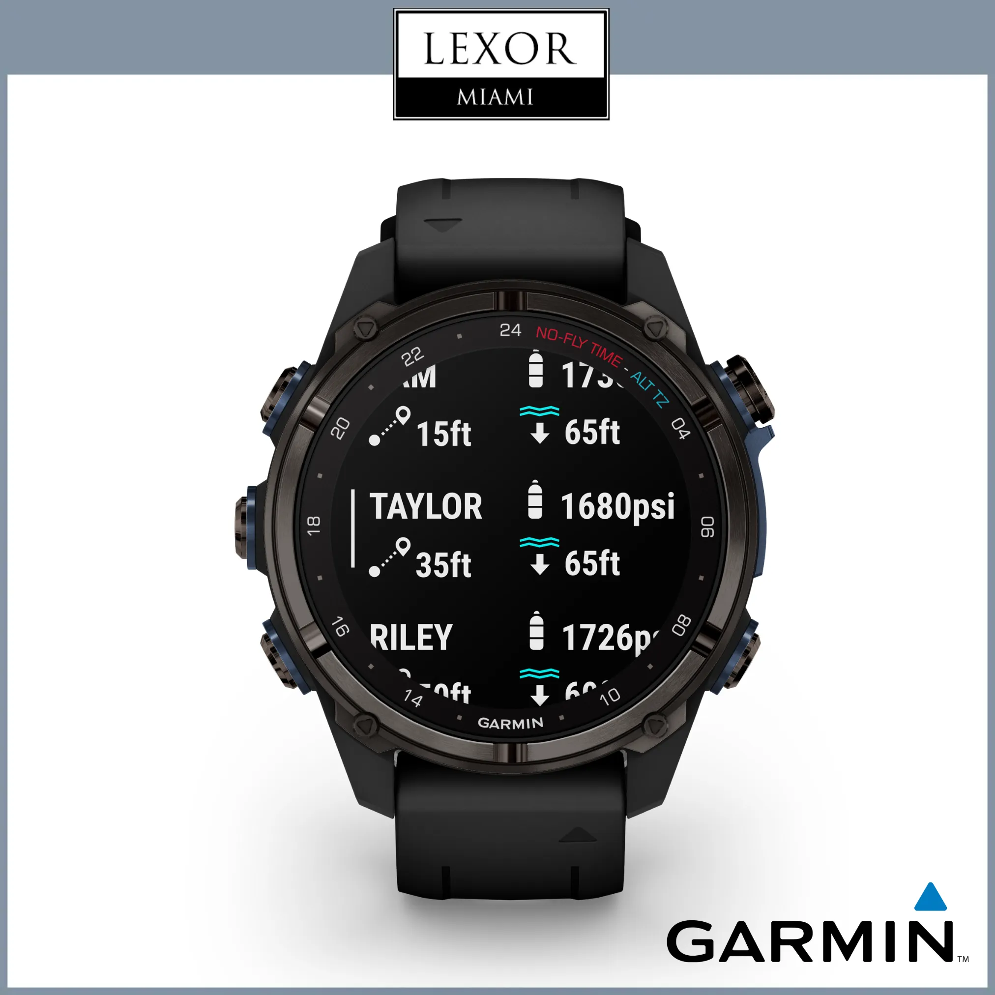 Garmin Descent™ Mk3i – 43 mm, Carbon Gray DLC Titanium with Black Silicone Band 010-02753-10 Watches UPC  753759333058