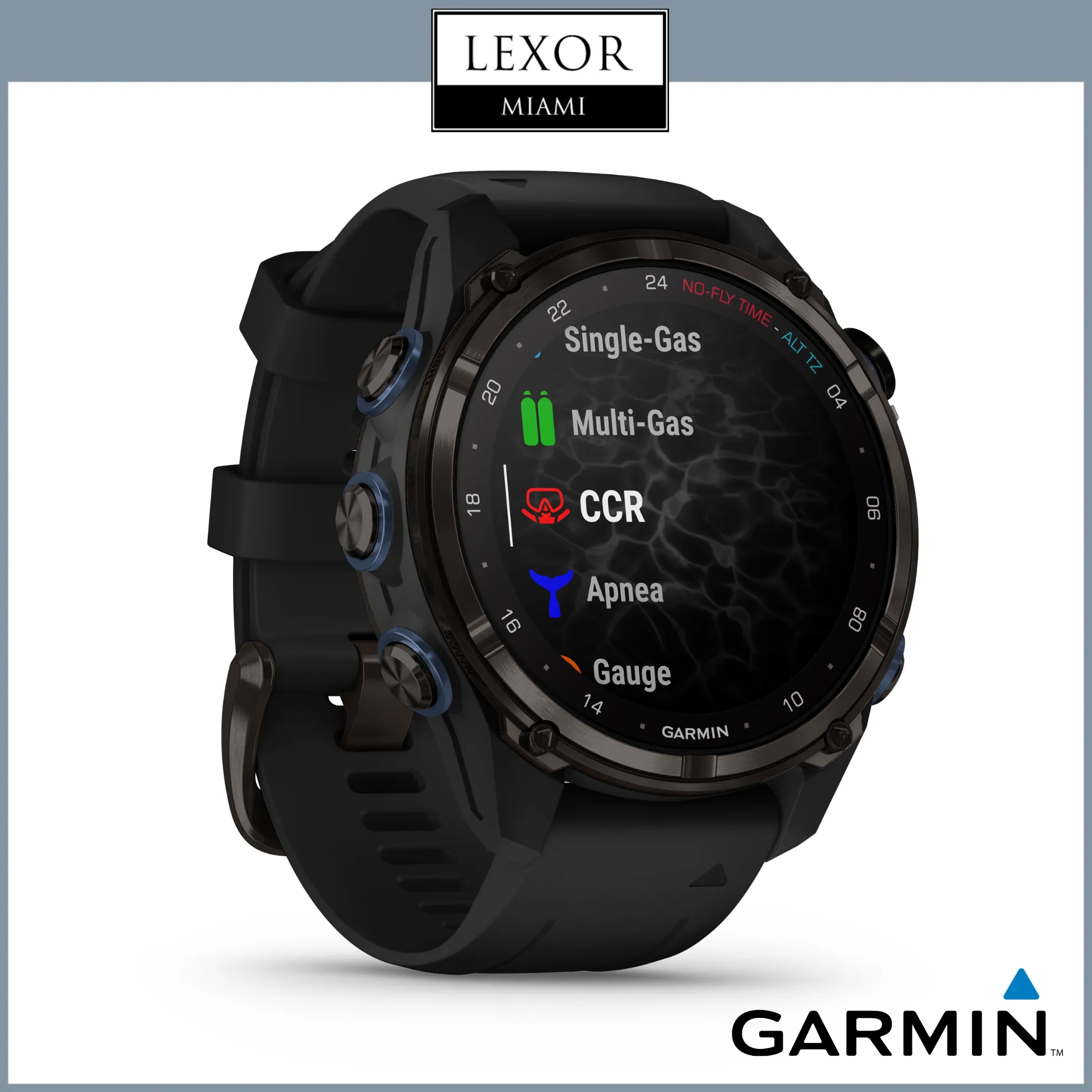 Garmin Descent™ Mk3i – 43 mm, Carbon Gray DLC Titanium with Black Silicone Band 010-02753-10 Watches UPC  753759333058