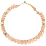 Gold Beaded Hoop Earrings