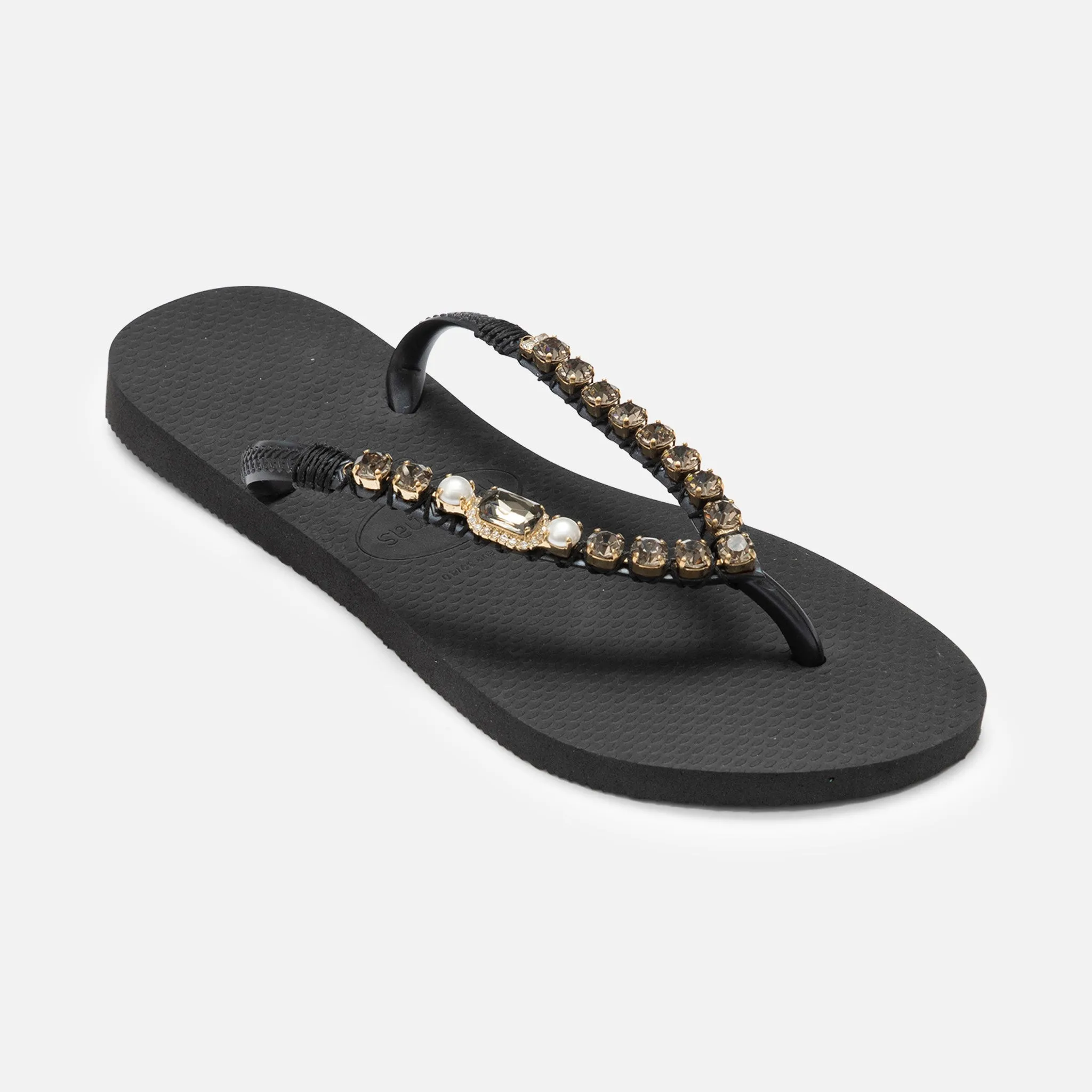 Golden Pearl Flip Flops