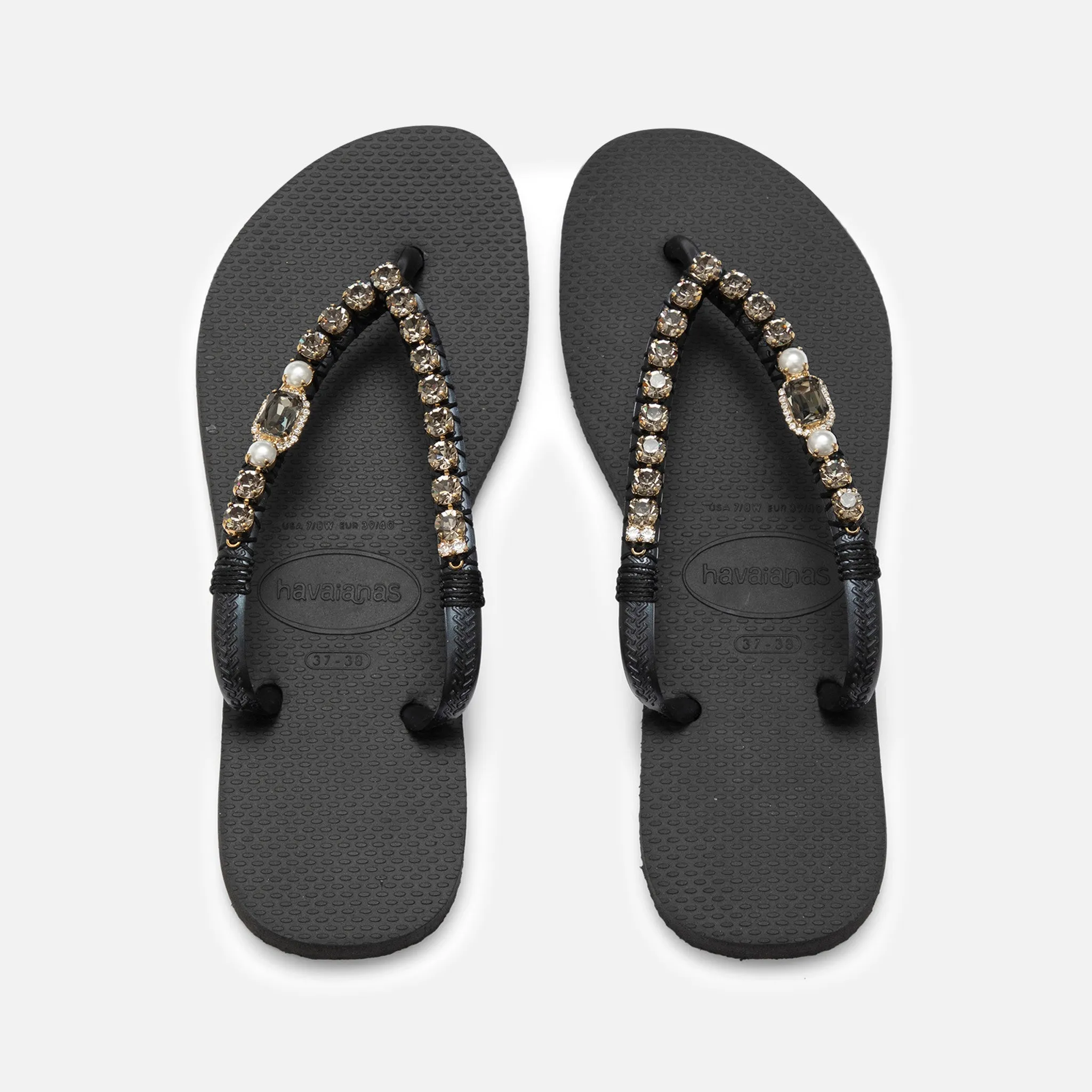 Golden Pearl Flip Flops