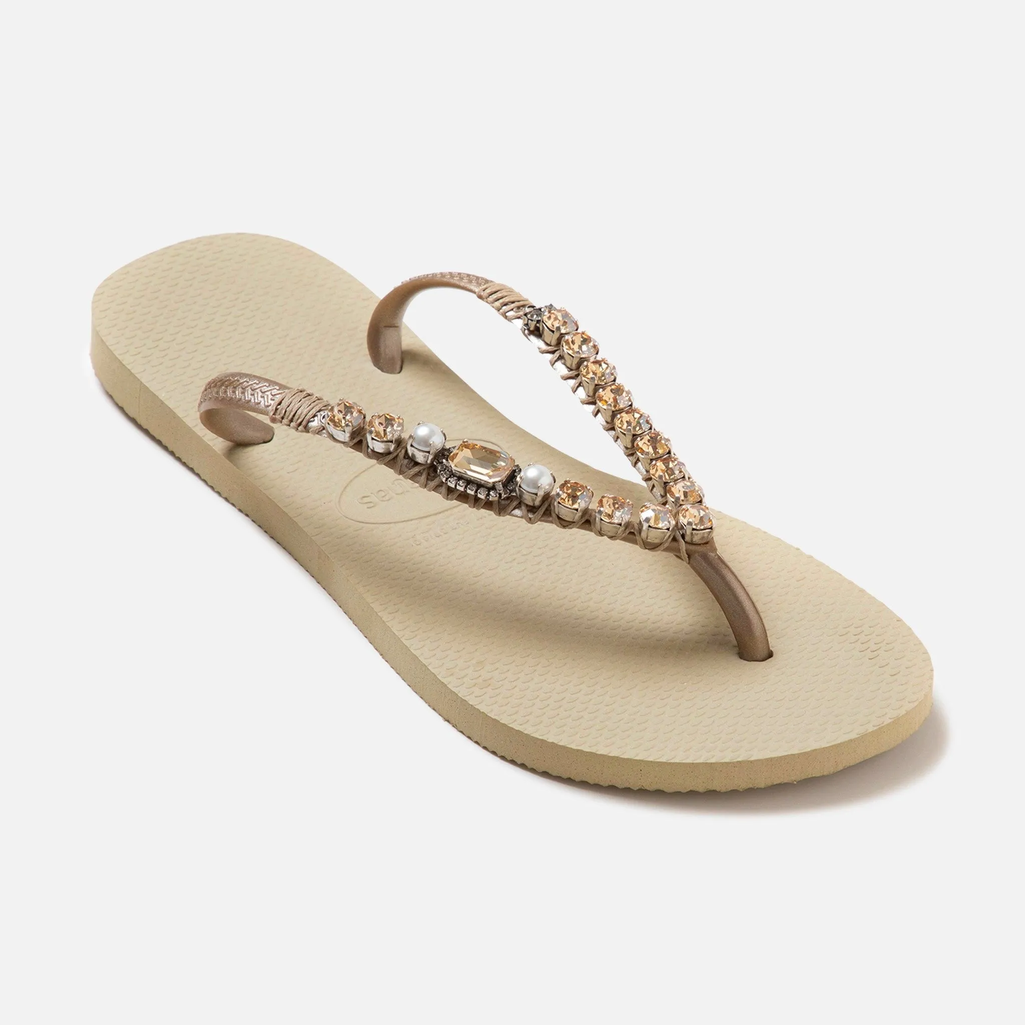 Golden Pearl Flip Flops