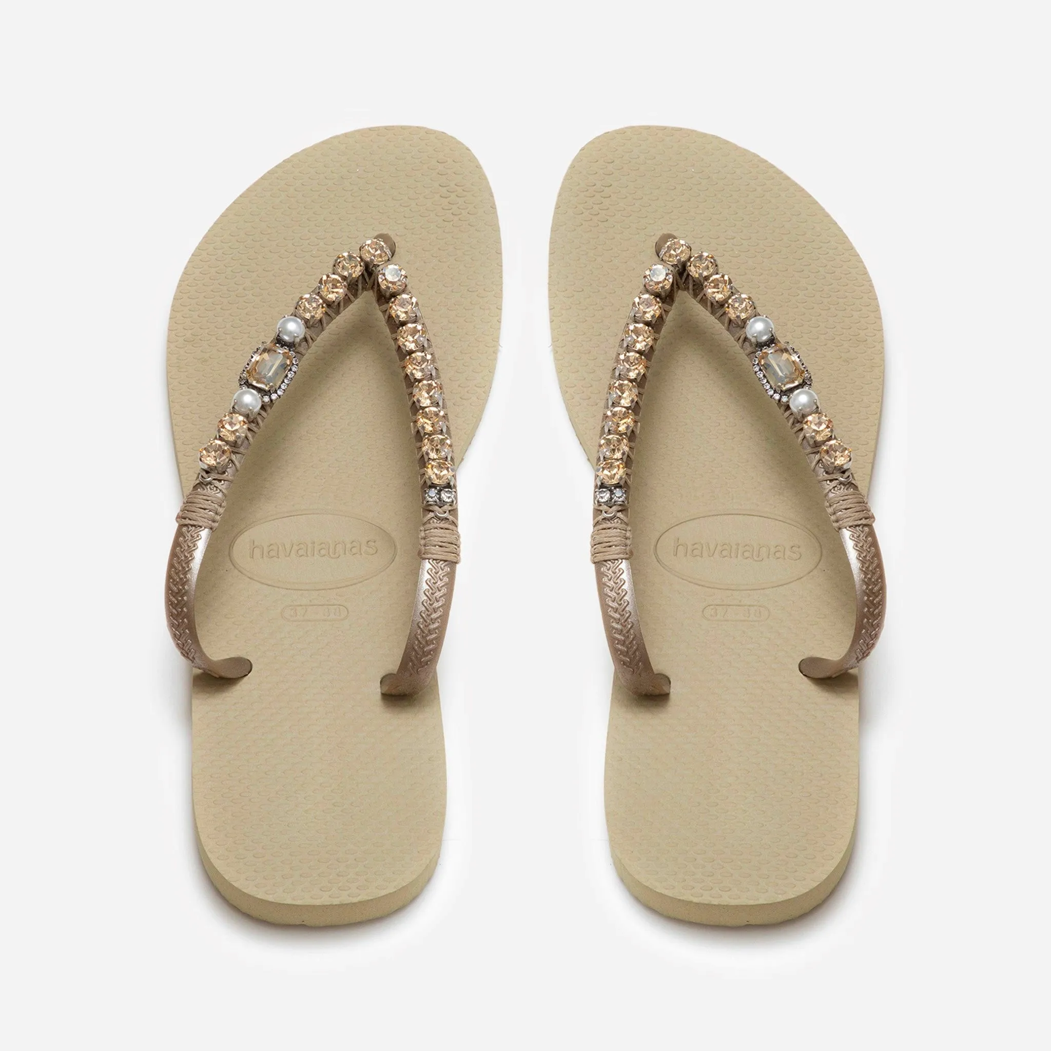 Golden Pearl Flip Flops