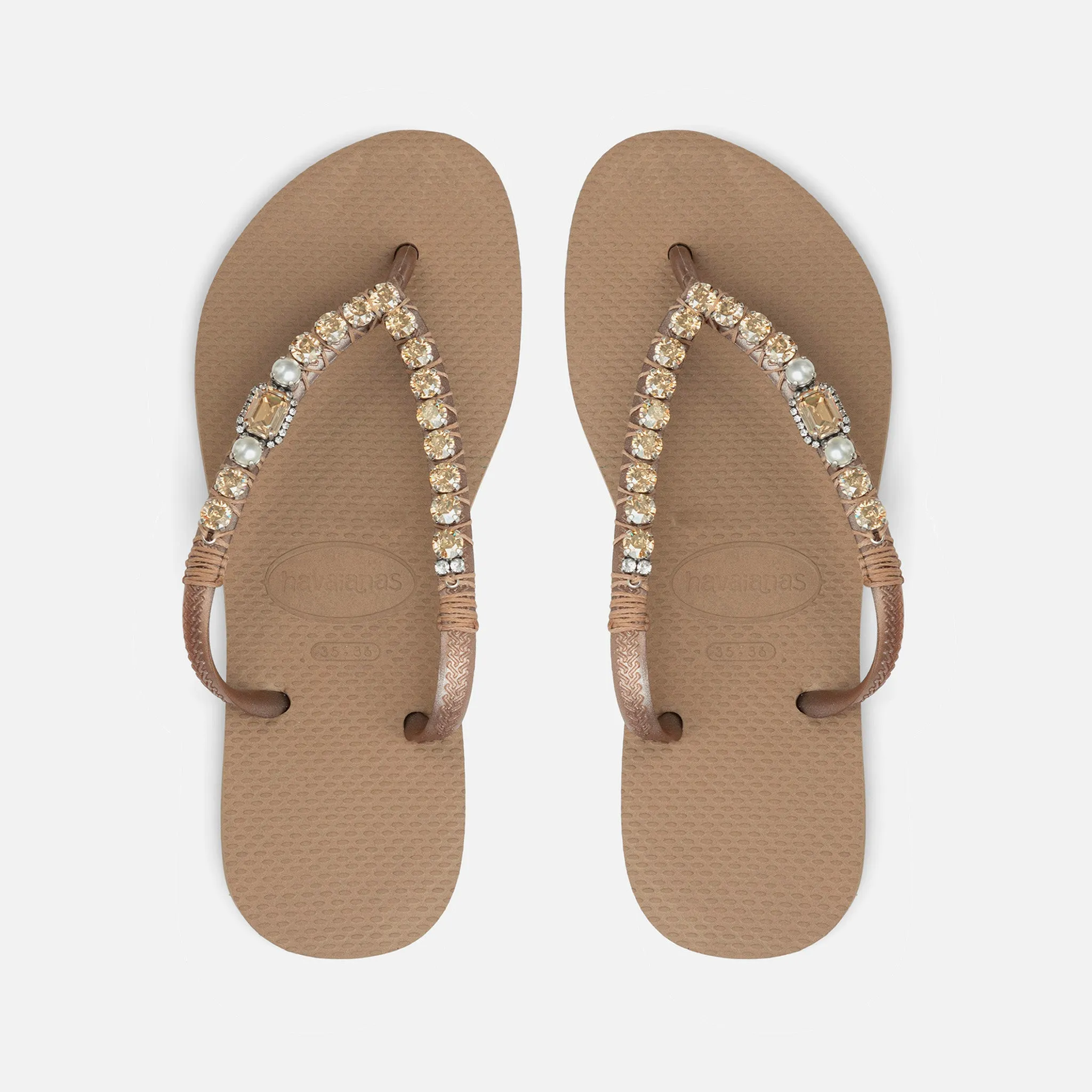 Golden Pearl Flip Flops