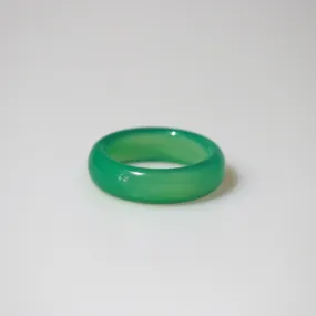 Grass Green Jade Band Ring