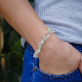 Green Amethyst Chip Bracelet