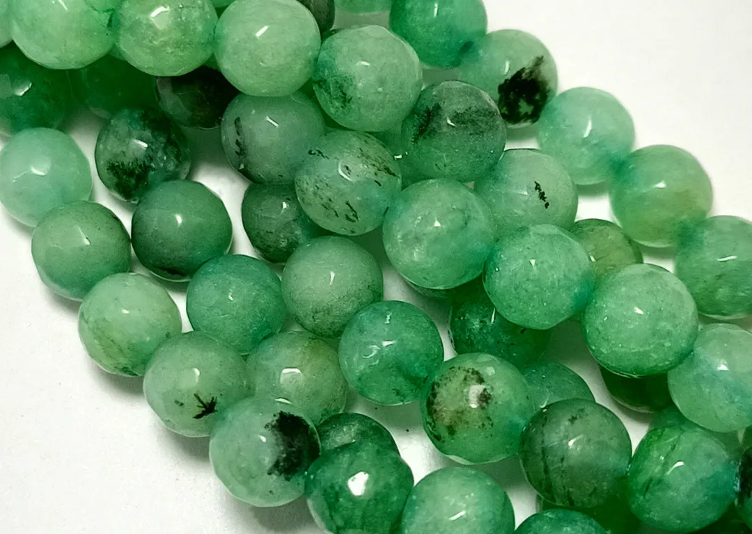 Green Faceted Spherical Jade Quartz Stones