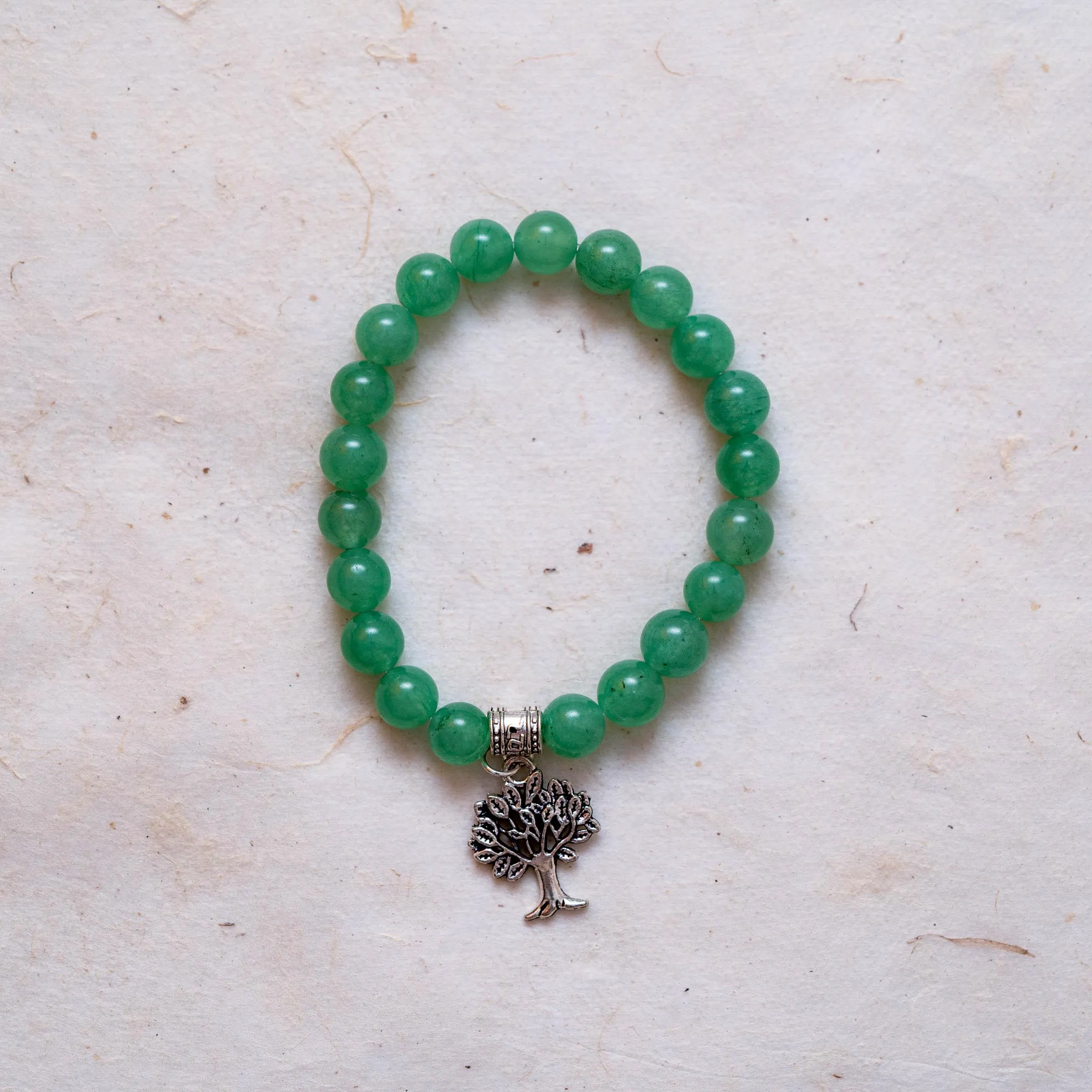 Green Jade Charm Crystal Bracelet