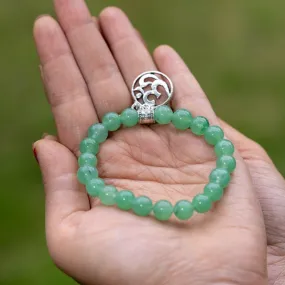 Green Jade Charm Crystal Bracelet