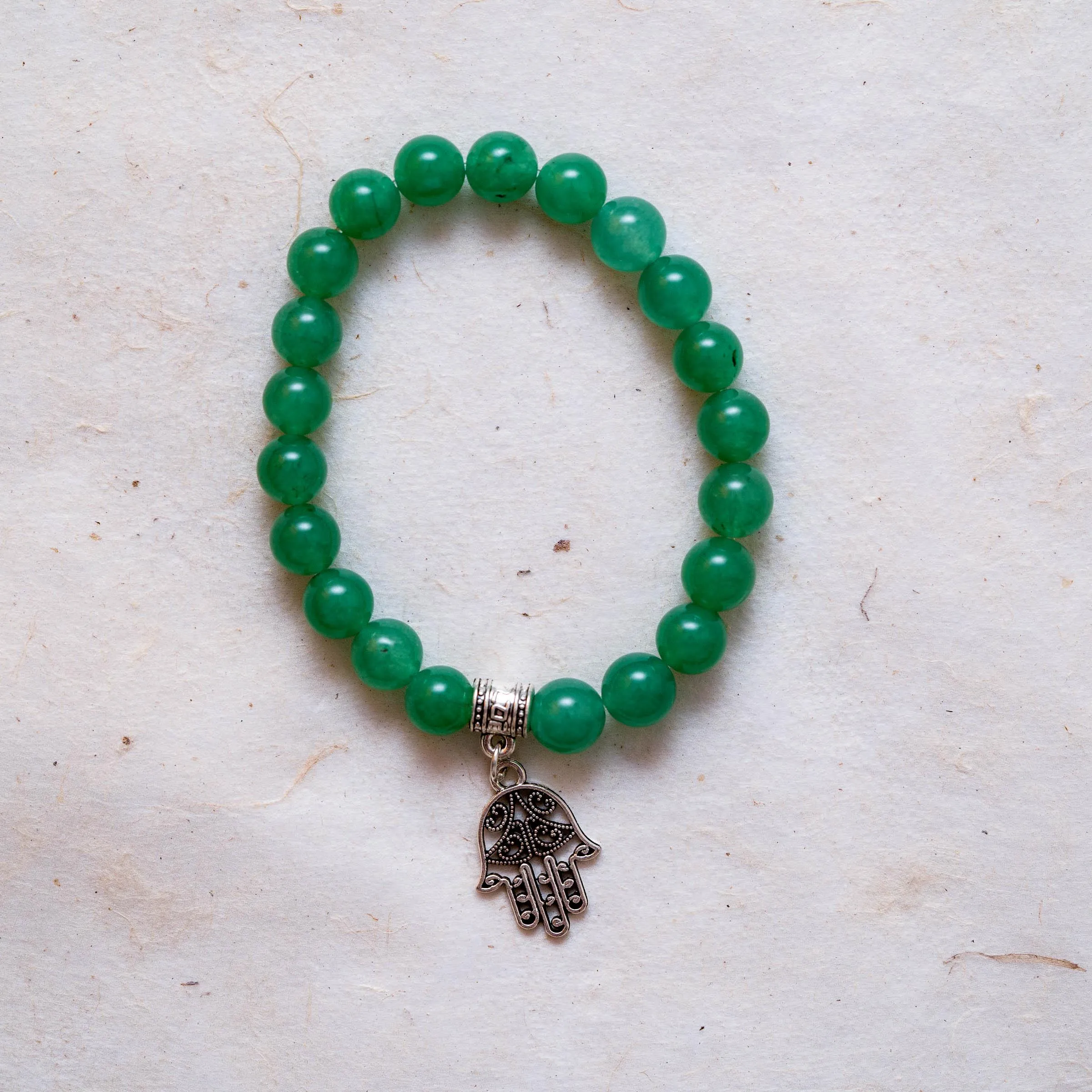 Green Jade Charm Crystal Bracelet