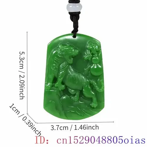 Green Natural Jade and Jasper Pendants
