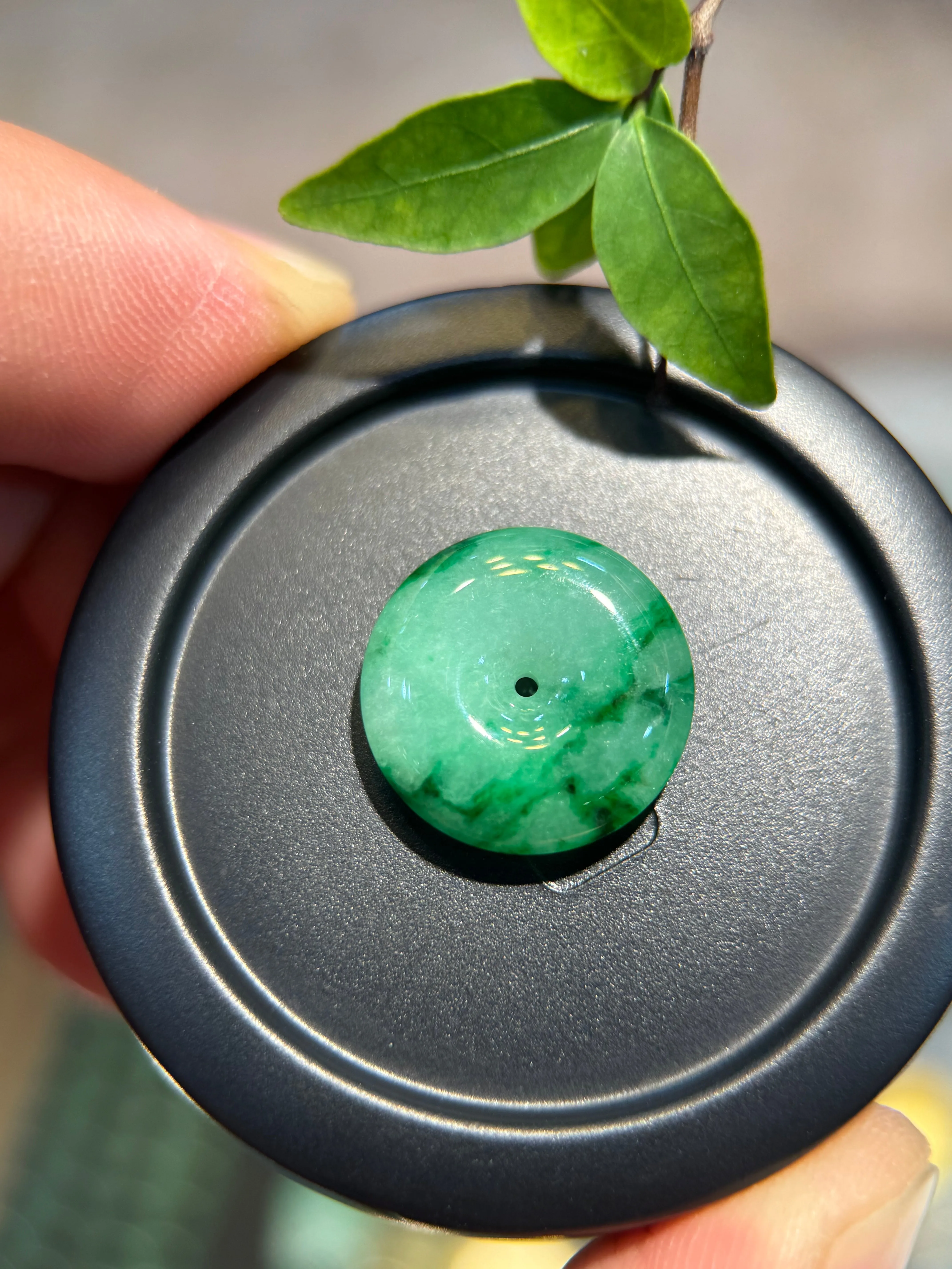 Green Safety Coin Pendant (P143)