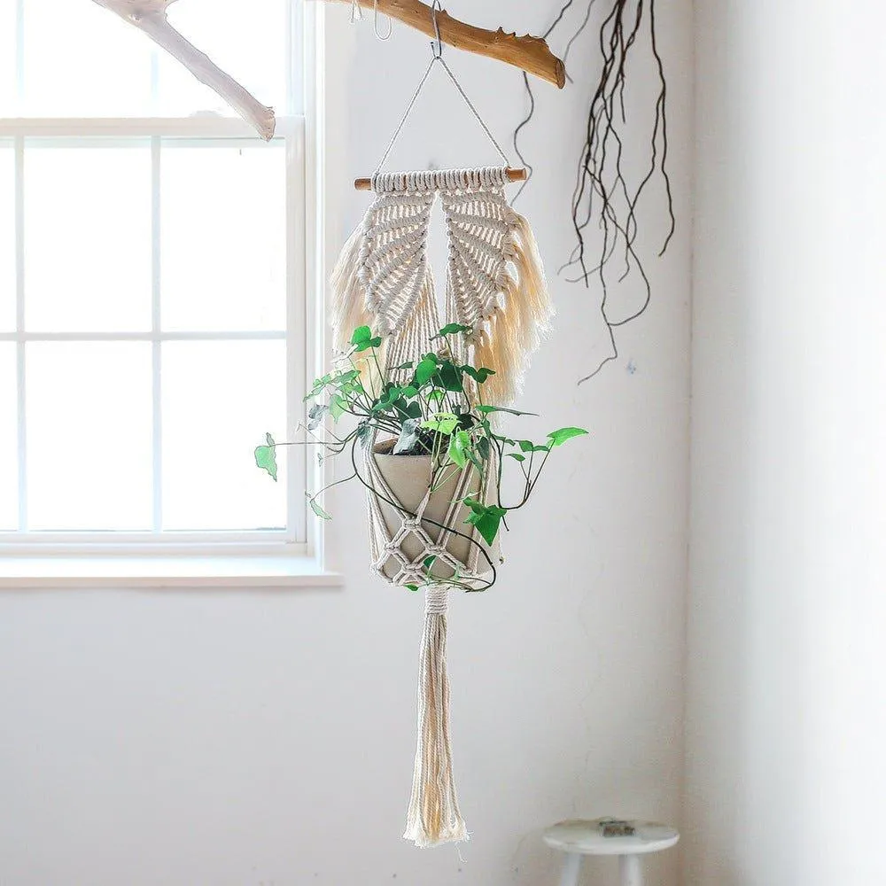 Handmade Angel Wings Macrame Plant Hanger