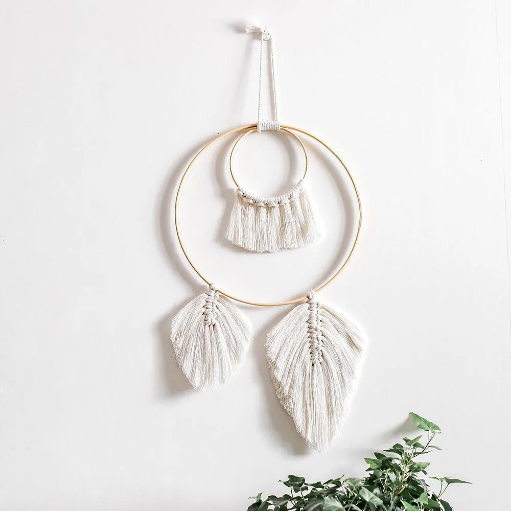 Handmade Bohemian Round Wall Hanging Macrame