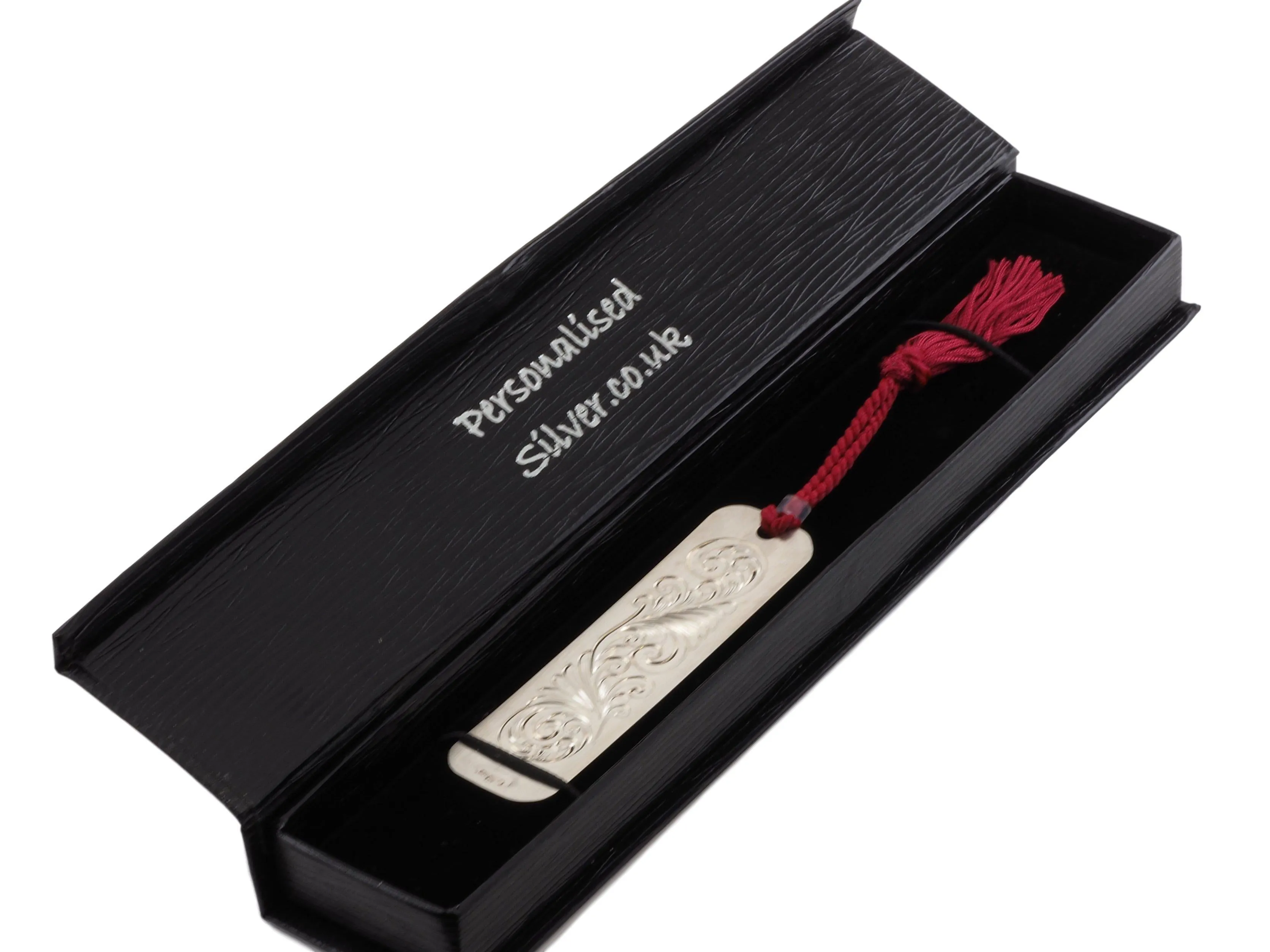 Handmade Sterling Silver Bookmark Hand Engraved Fancy Initial