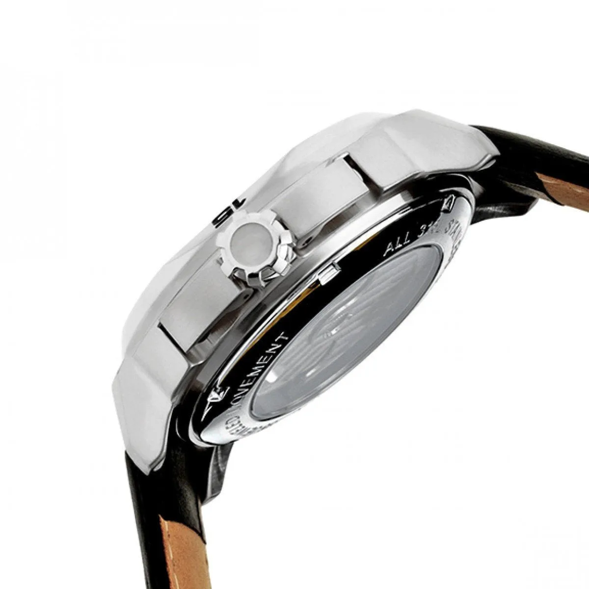 Heritor Automatic Lennon Semi-Skeleton Leather-Band Watch