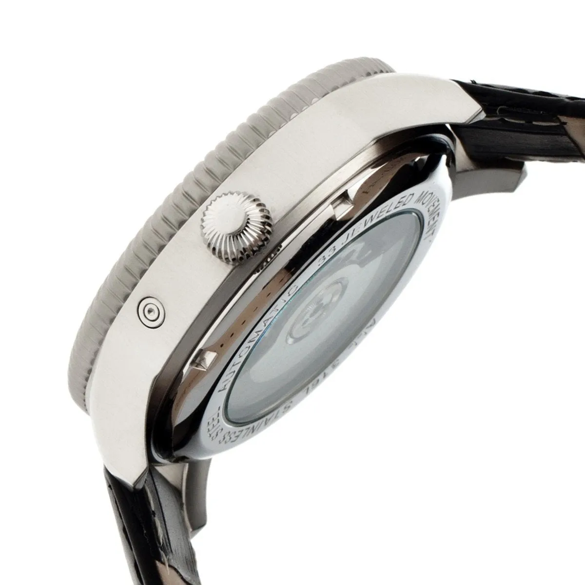 Heritor Automatic Piccard Semi-Skeleton Leather-Band Watch