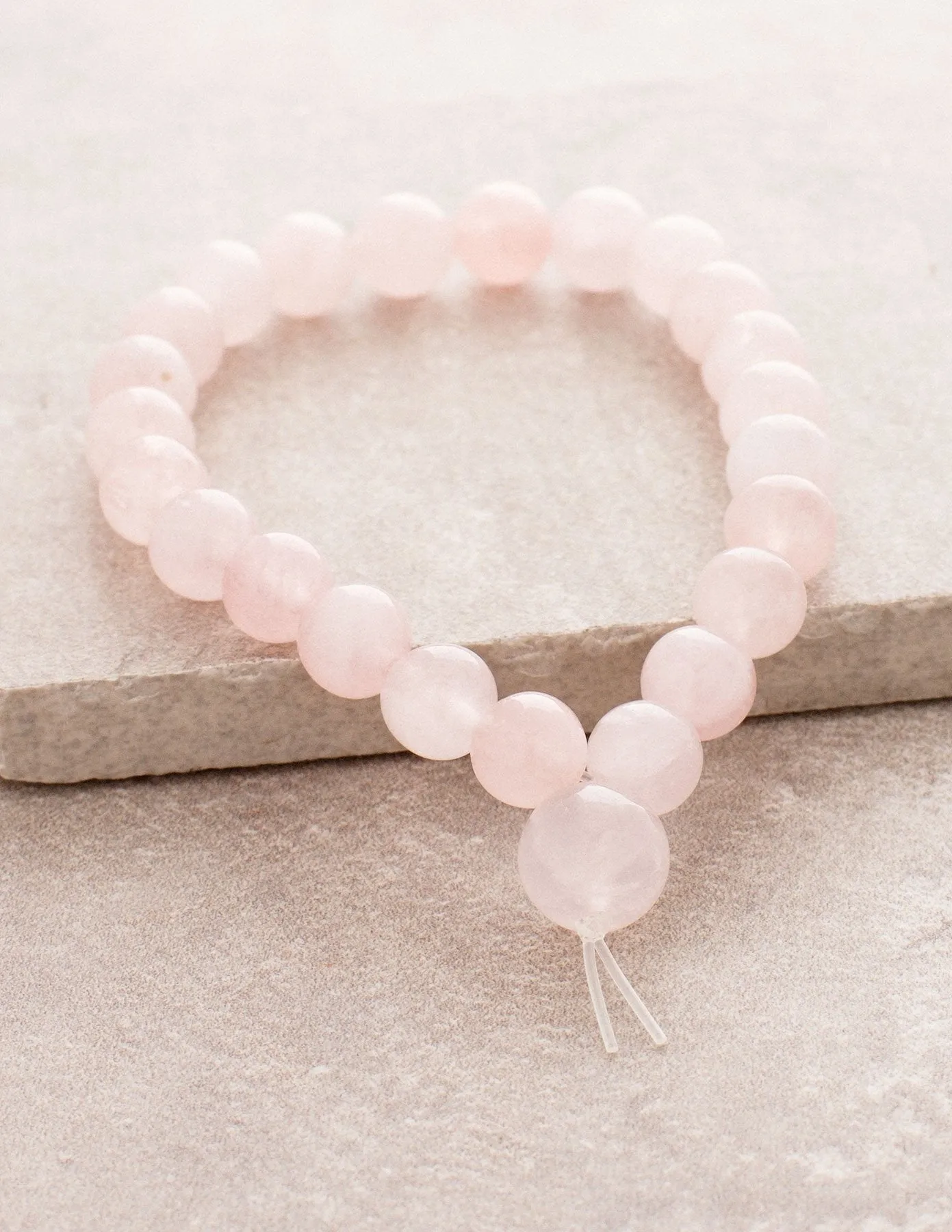 High-Energy Rose Quartz Wrist Mala