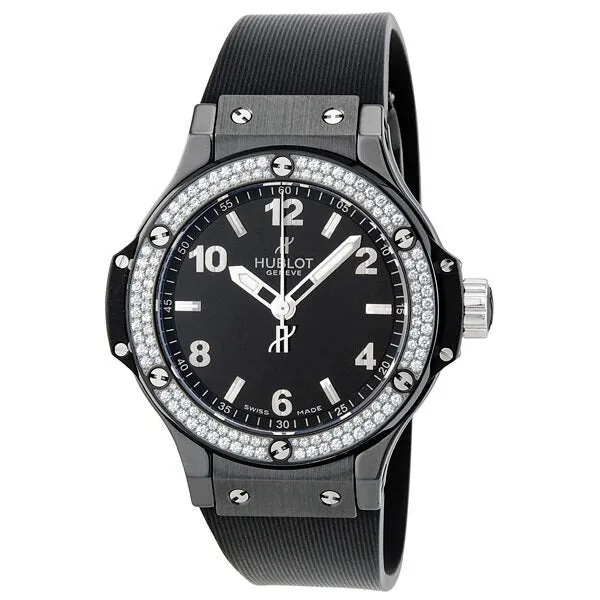 Hublot Black Magic Black Dial Black Rubber Ladies Watch 361.CV.1270.RX.1104