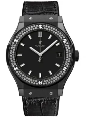 Hublot Classic Fusion Mat Black Dial Ladies Watch 581.CM.1171.LR.1104