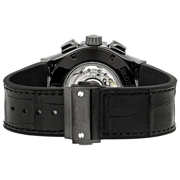 Hublot Classic Fusion Matte Black Automatic Chronograph Black Alligator Men's Watch 521.CM.1110.LR