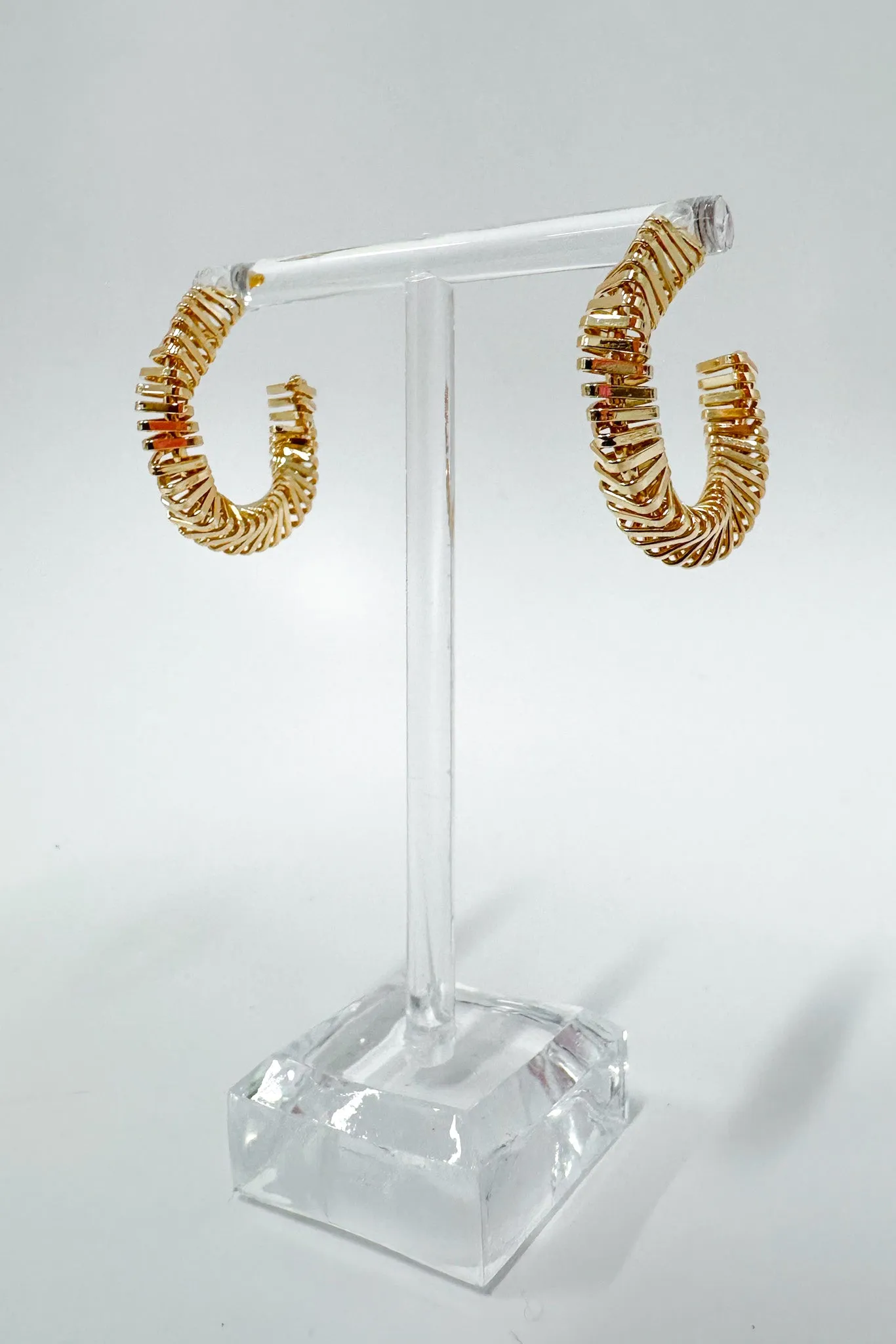 Immaculate Taste Twist Spiral Hoop Earrings