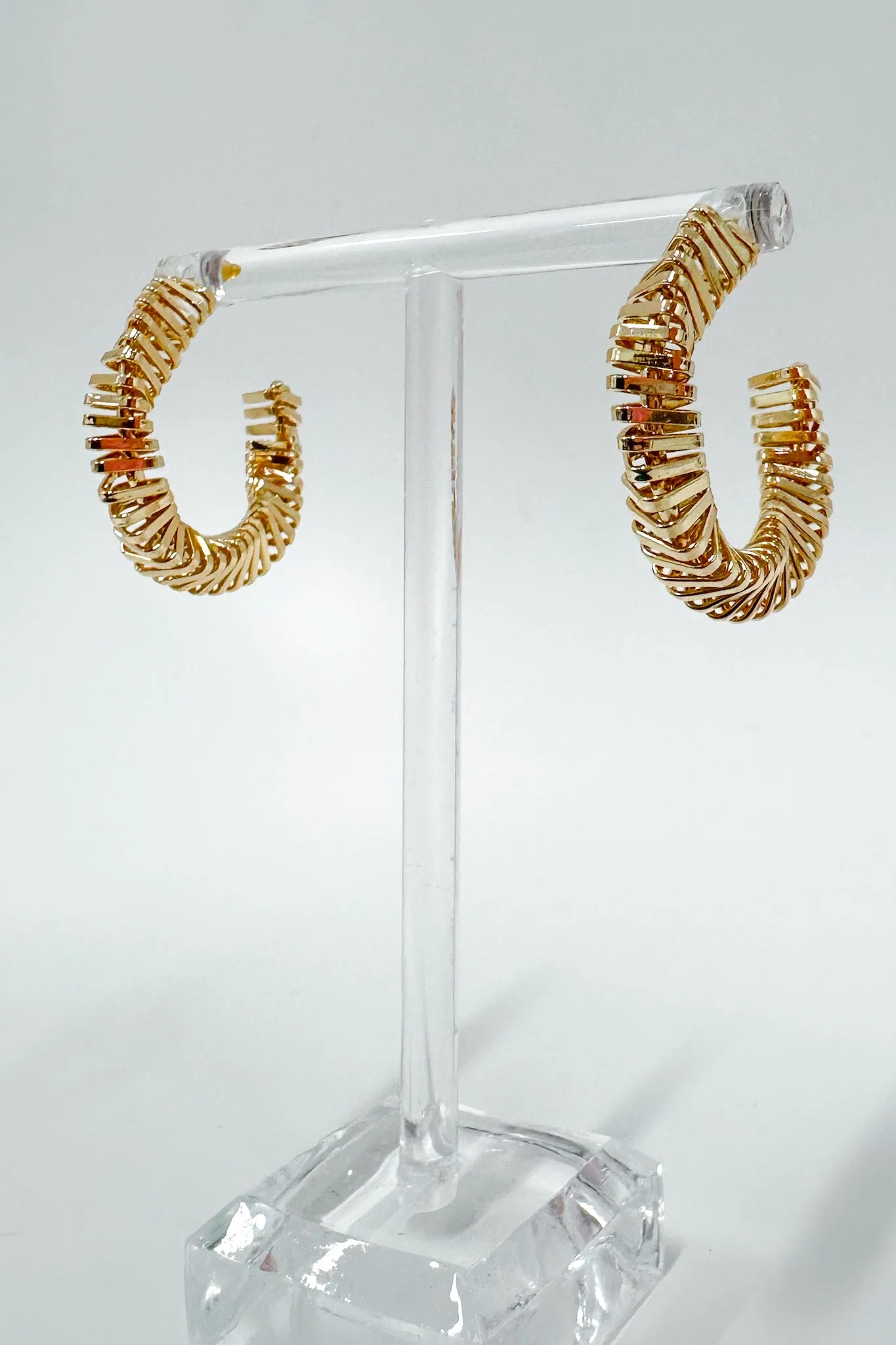 Immaculate Taste Twist Spiral Hoop Earrings