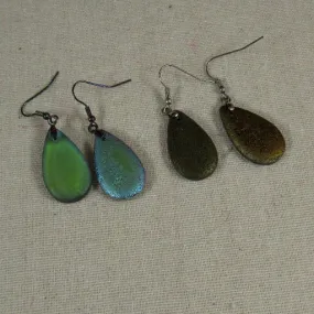 Iridescent Glass Teardrop Earrings