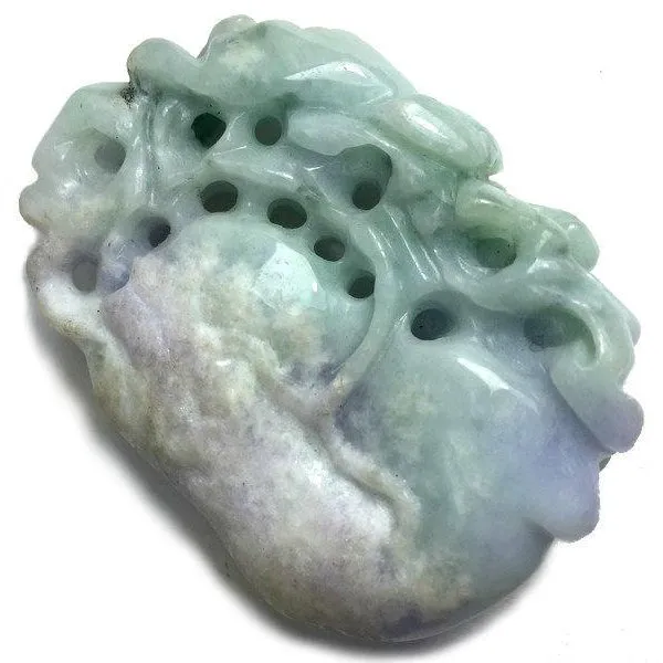 Jade Bottle Gourd Healing Pendant Fine Lavender Color 1