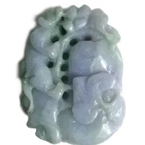 Jade Bottle Gourd Healing Pendant Fine Lavender Color 1