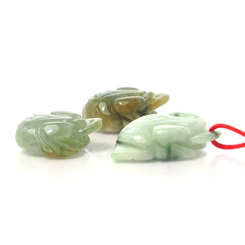 Jade Three Legged Frog Trio Pendants/Charms