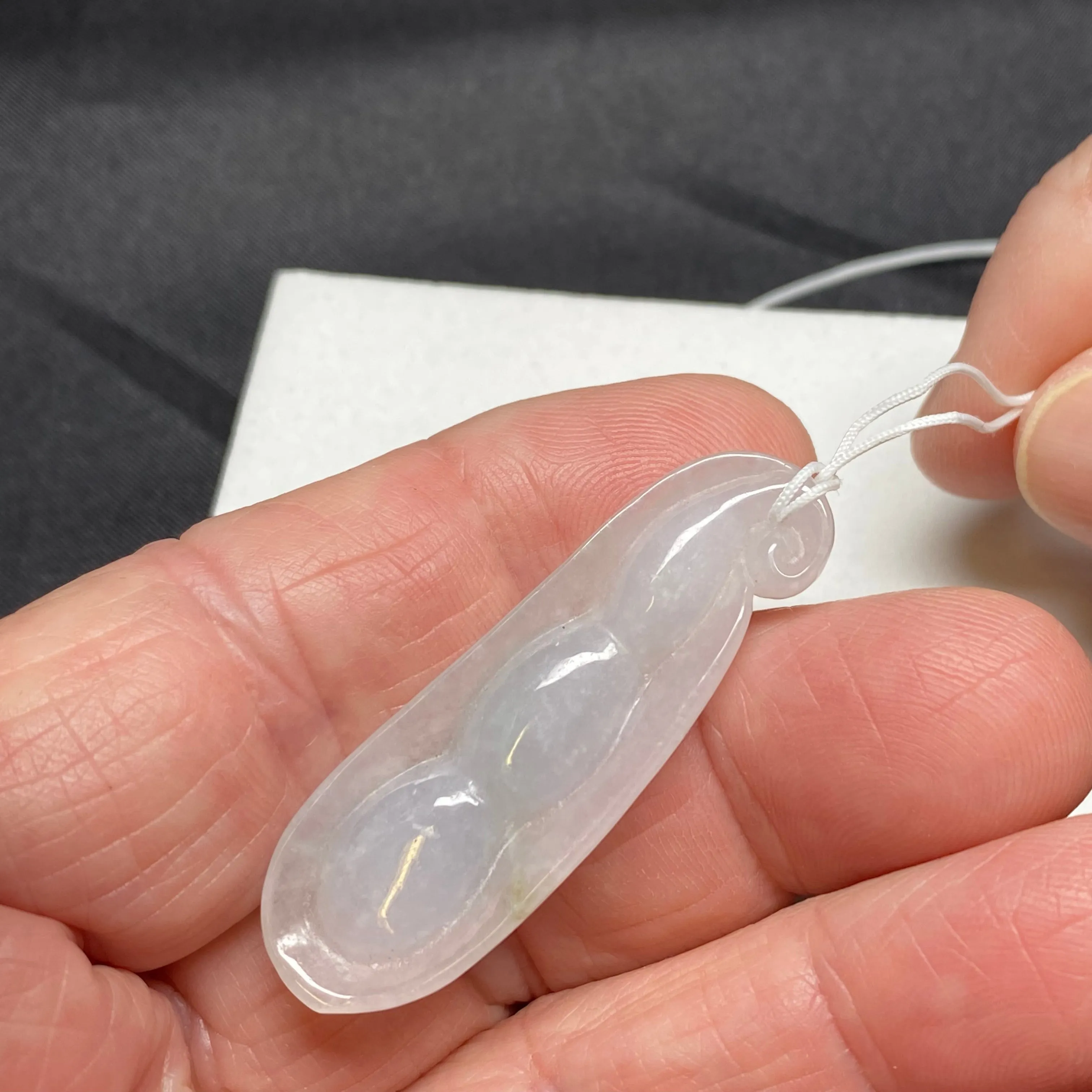Jadeite Jade 'Seedpod' Carving