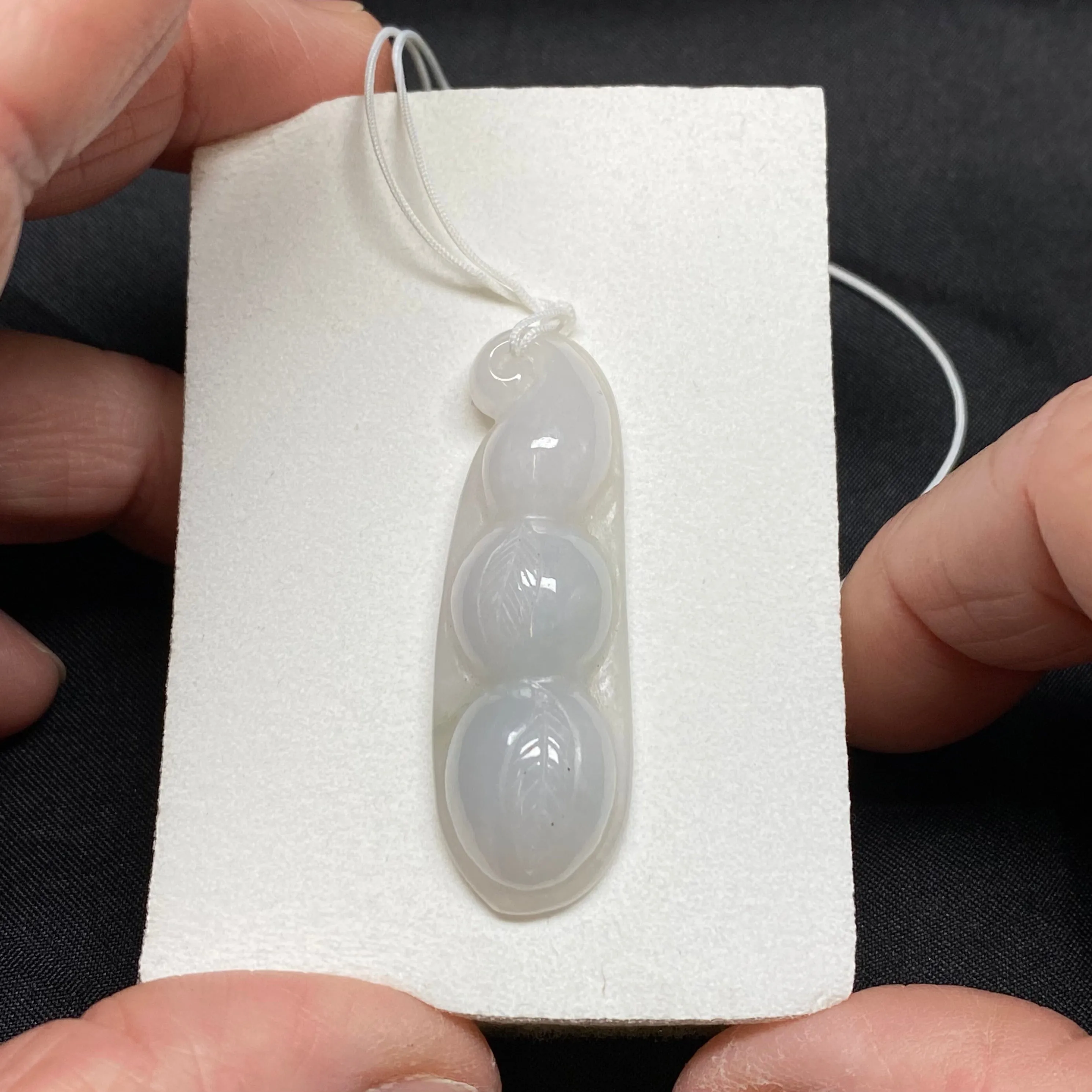 Jadeite Jade 'Seedpod' Carving