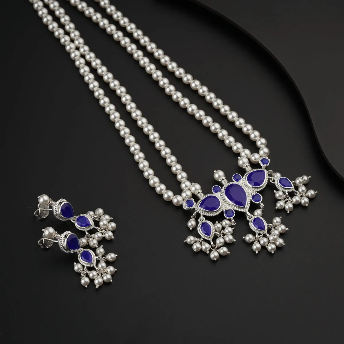 Lapis Lazuli & Pearls Tanmani Set