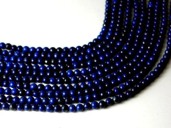 Lapis Lazuli beads, 4mm, Round Beads