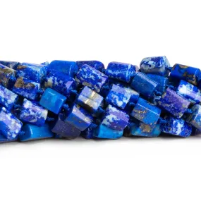 Lapis Lazuli Faceted Tubes 16 inch 31 beads