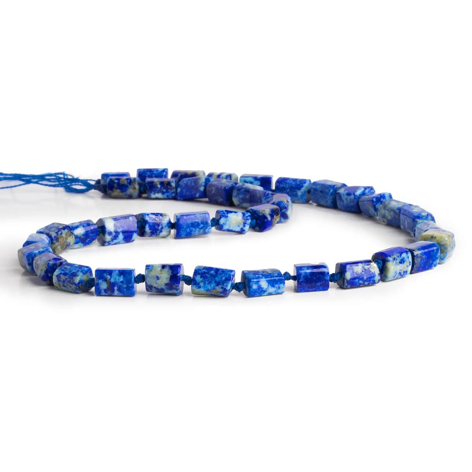 Lapis Lazuli Faceted Tubes 16 inch 31 beads