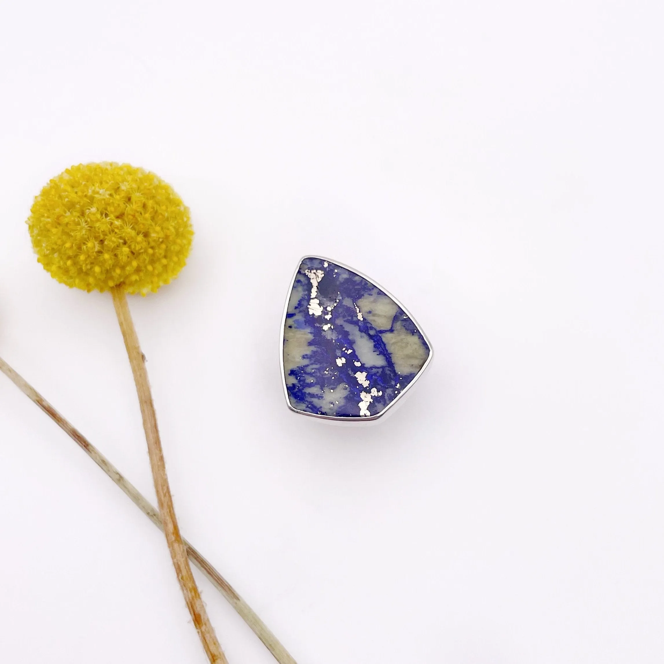 Lapis Lazuli Shield Ring | Size 7.75