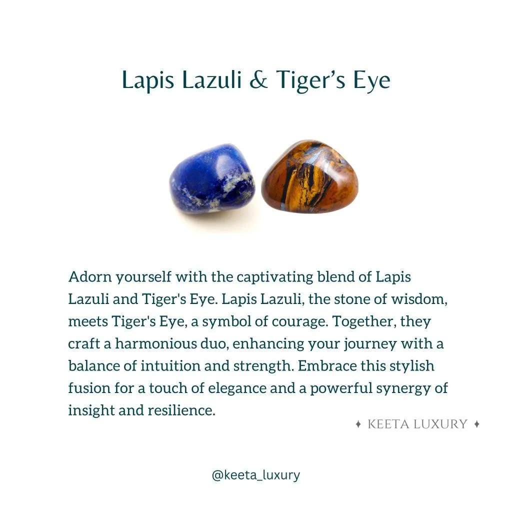 Lapis Prince- Tiger Eye And Lapis Lazuli Bracelets
