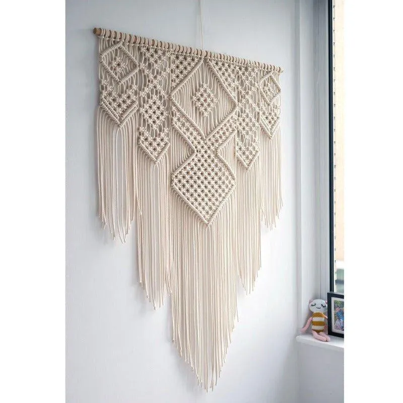 Large Handwoven Boho Macrame Wall Hanging Art Tapestry