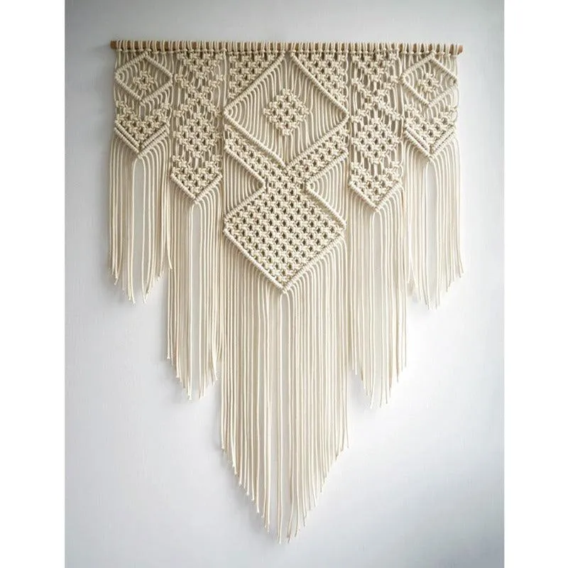 Large Handwoven Boho Macrame Wall Hanging Art Tapestry