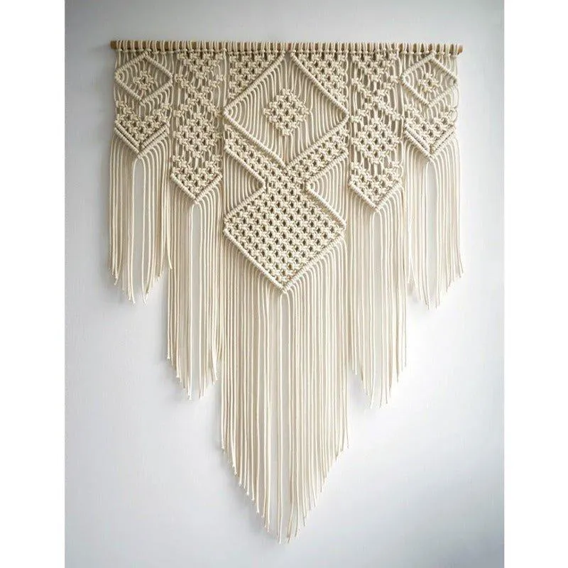 Large Handwoven Boho Macrame Wall Hanging Art Tapestry