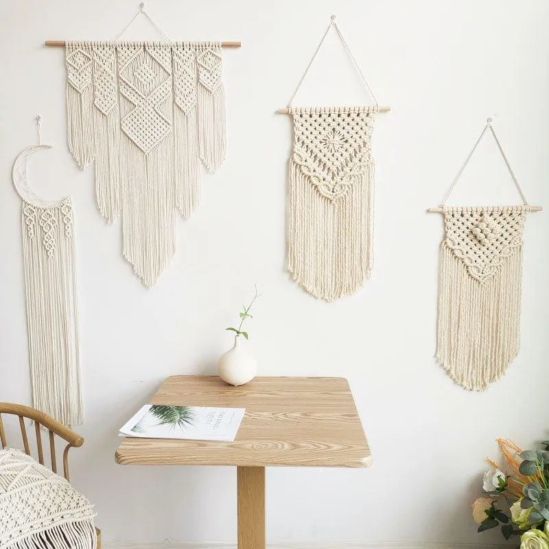 Large Handwoven Boho Macrame Wall Hanging Art Tapestry
