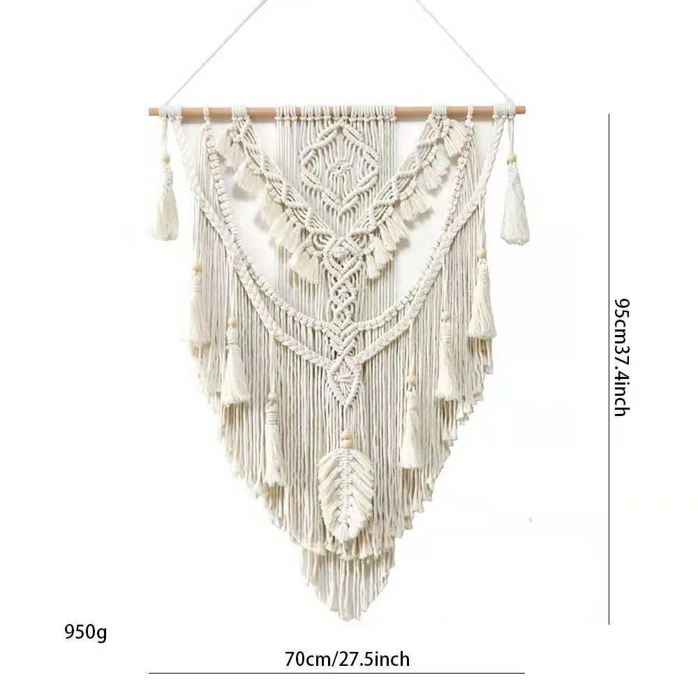 Large Lovingly Handmade Boho Chic Macrame Tassel Wall Hanging