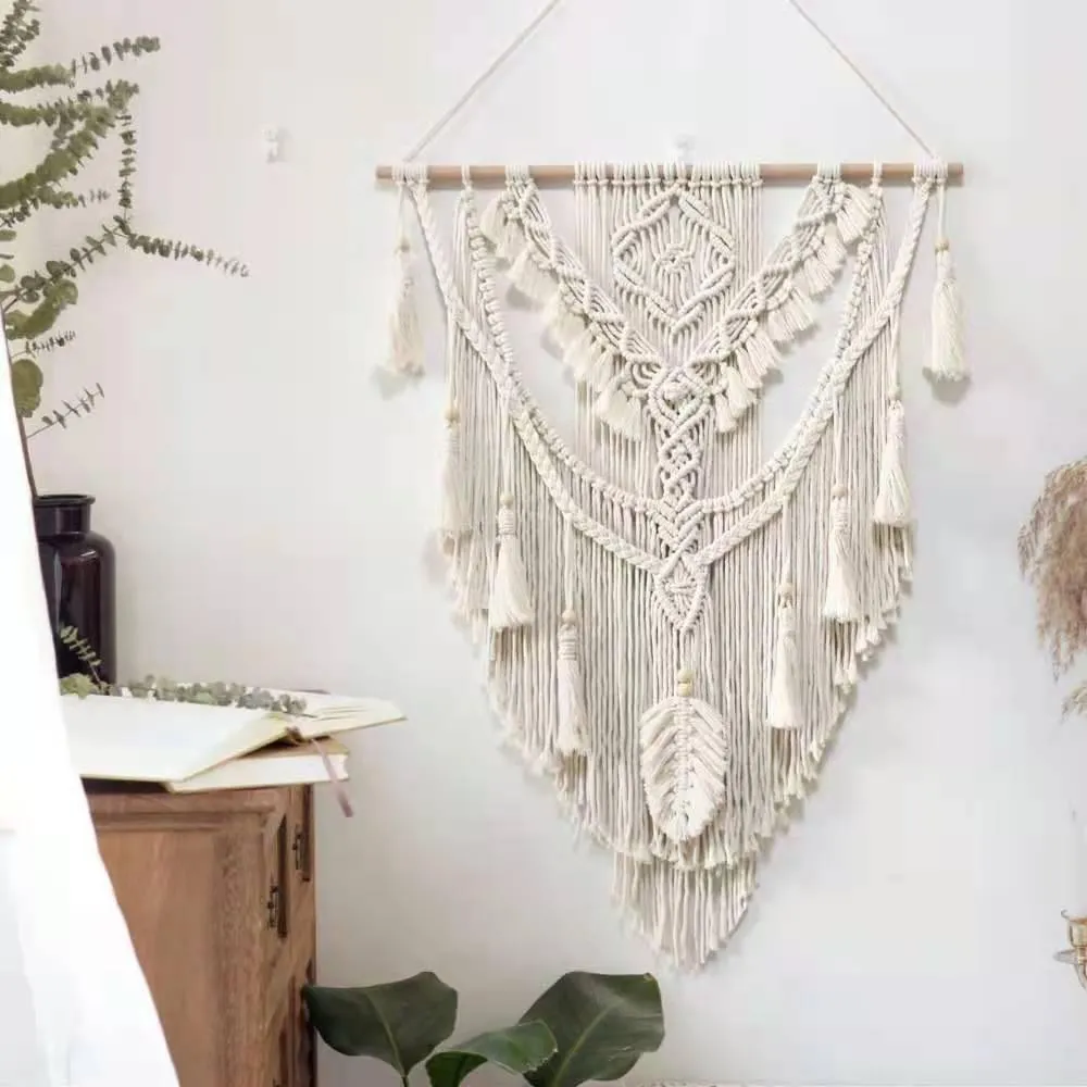 Large Lovingly Handmade Boho Chic Macrame Tassel Wall Hanging