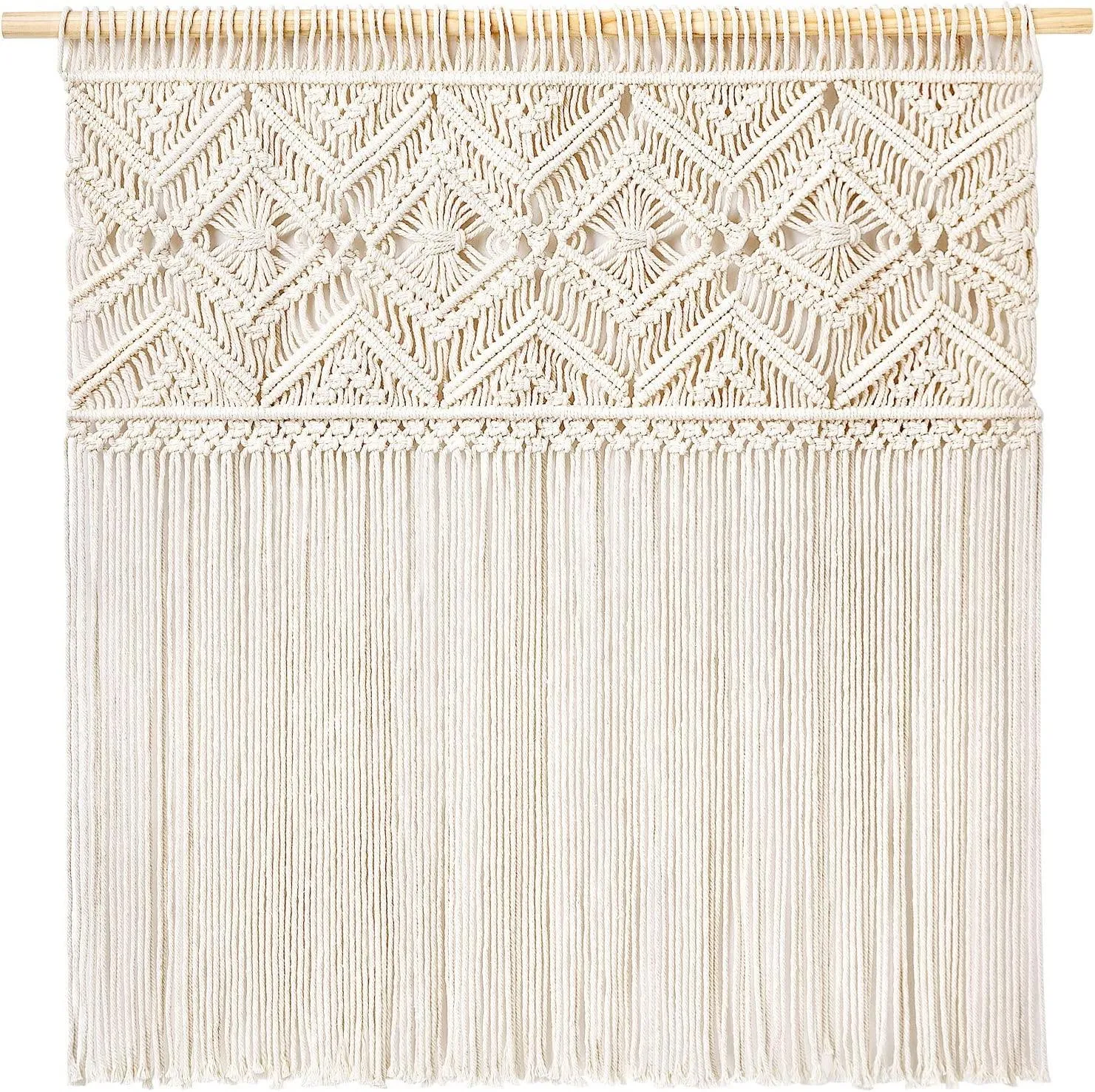 Large Macrame Wall Hanging Boho Decor Tapestry Fringe Wall Art Headboard Woven Home Decoration