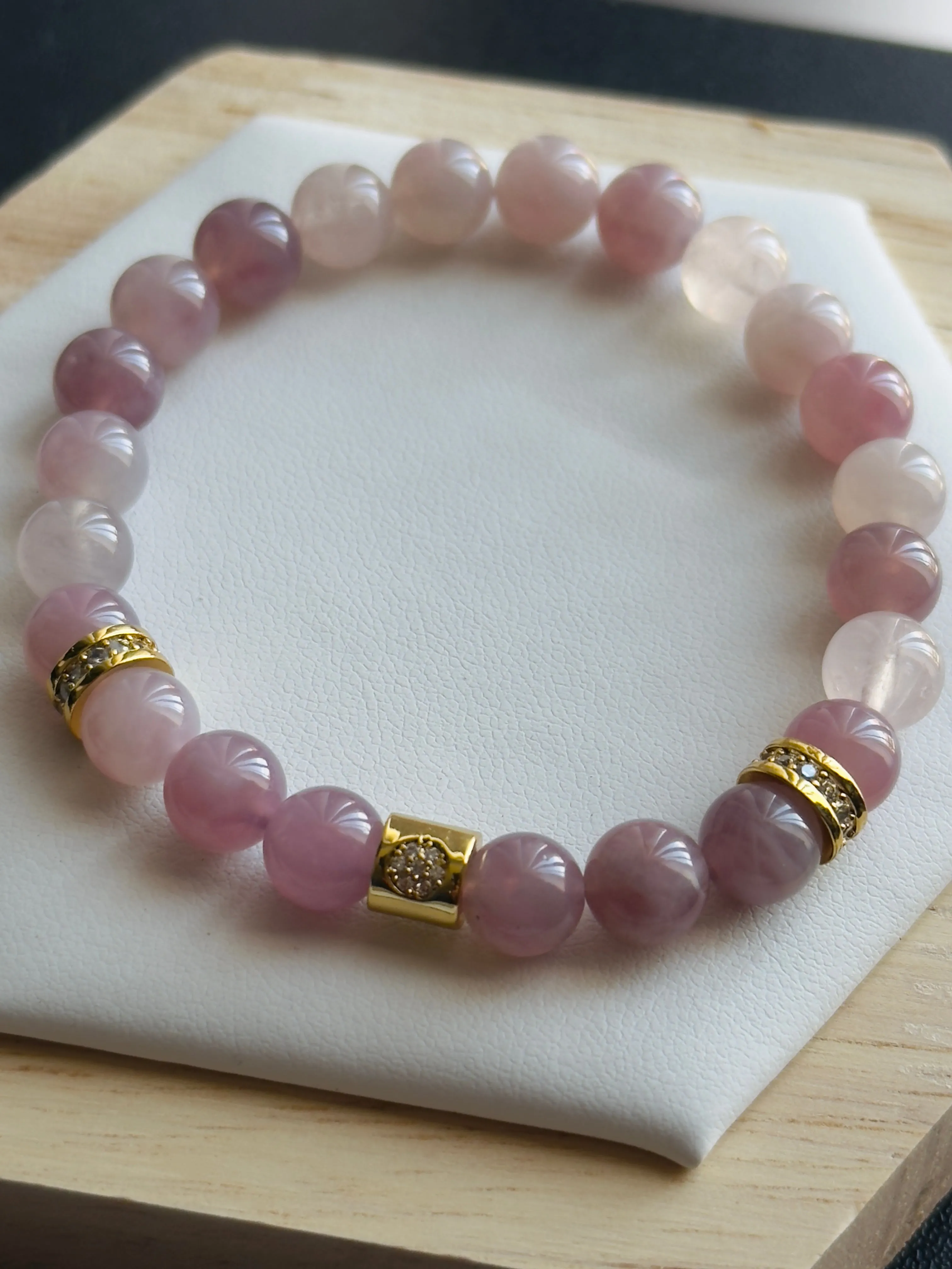Lavender Rose Quartz Bracelet