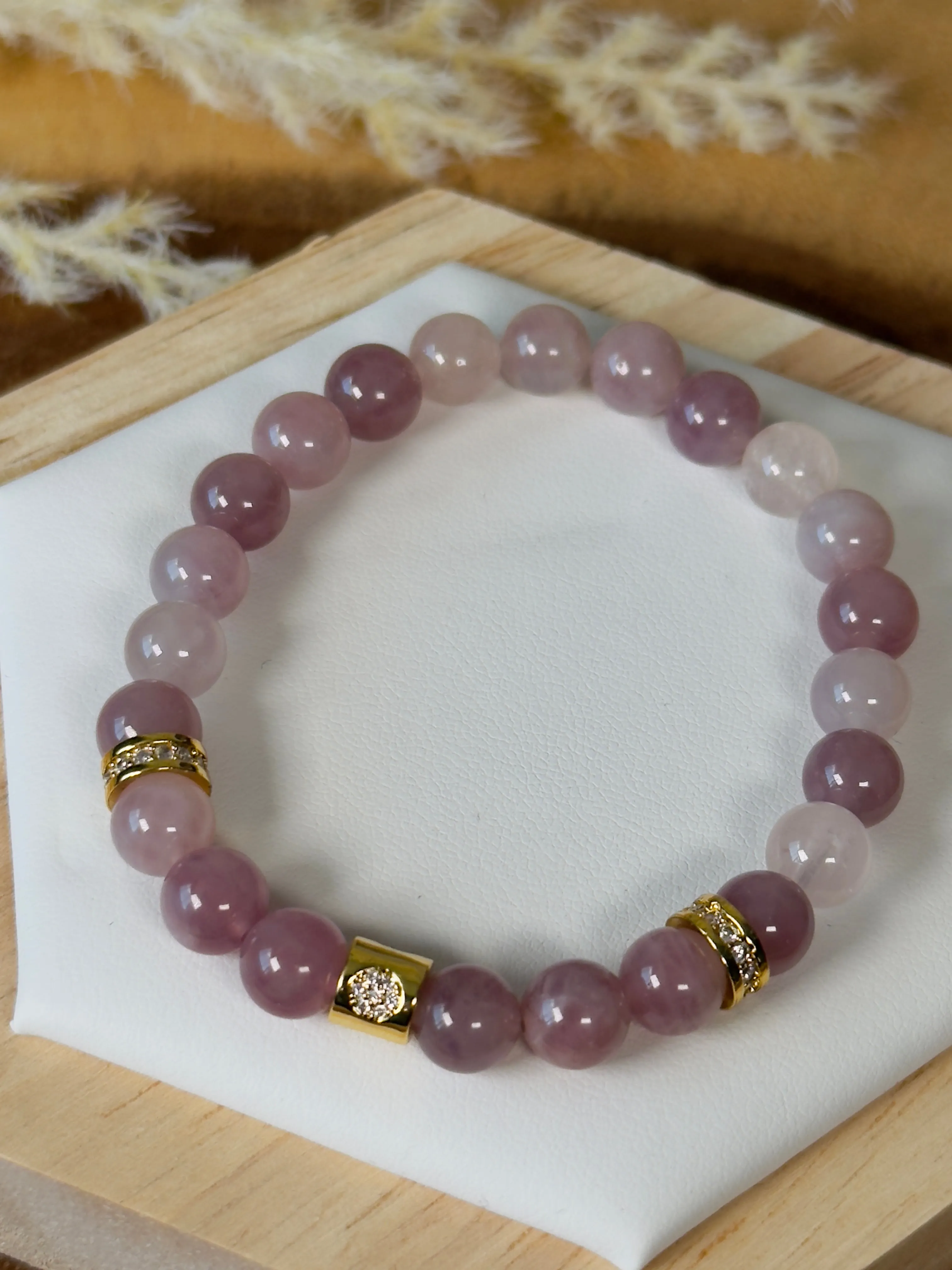 Lavender Rose Quartz Bracelet